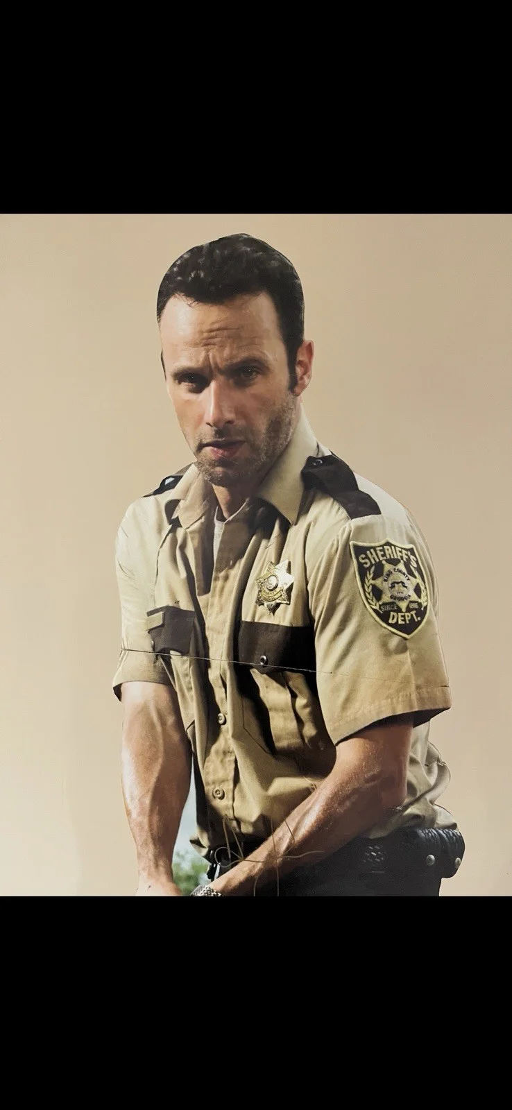 Andrew Lincoln signed stand up cardboard The Walking Dead Rick Grimes TWD .., image 2