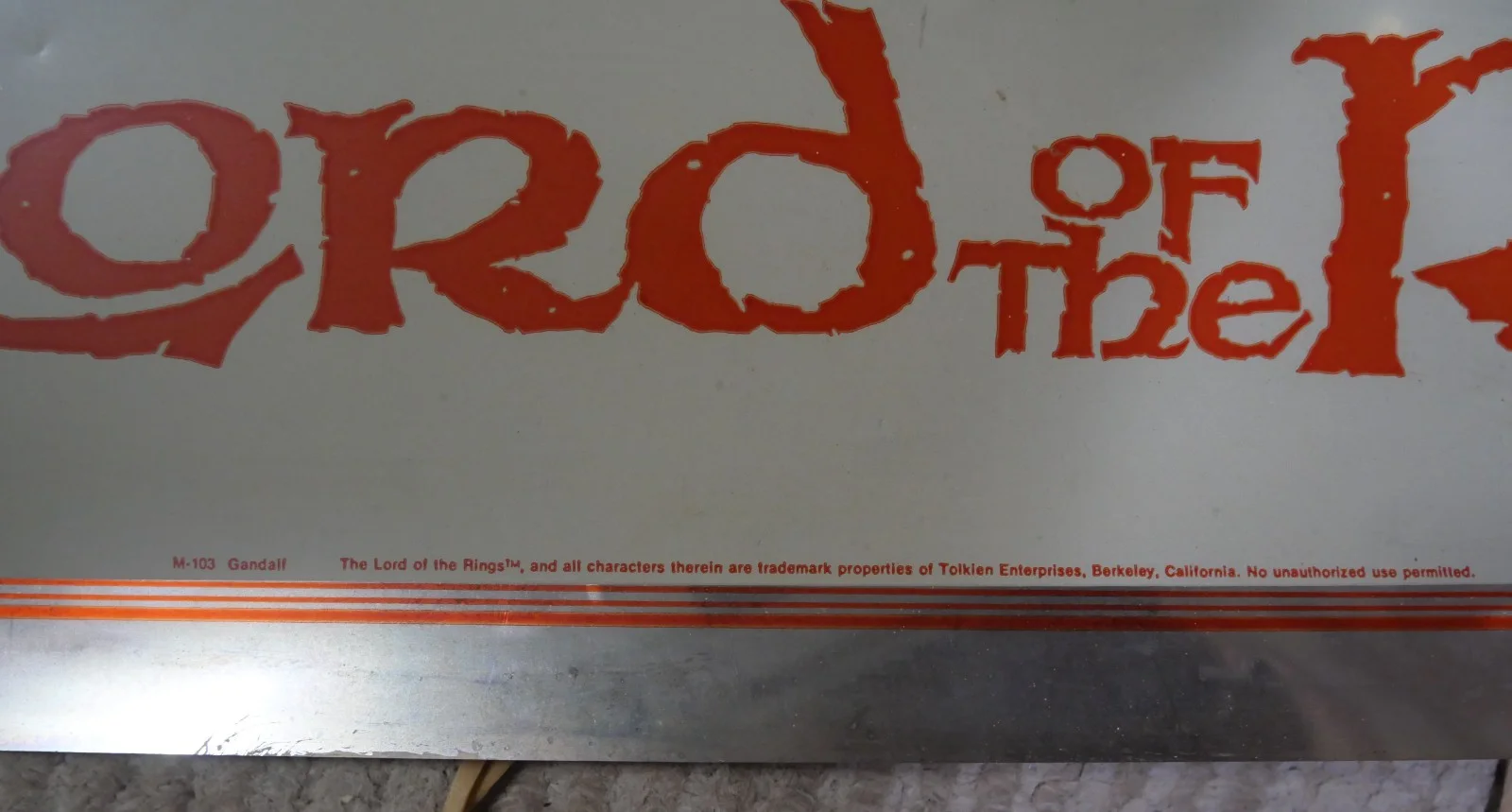 Lord of the Rings film animated Metallic 24" x 16" poster 1978 US promo, изображение 3