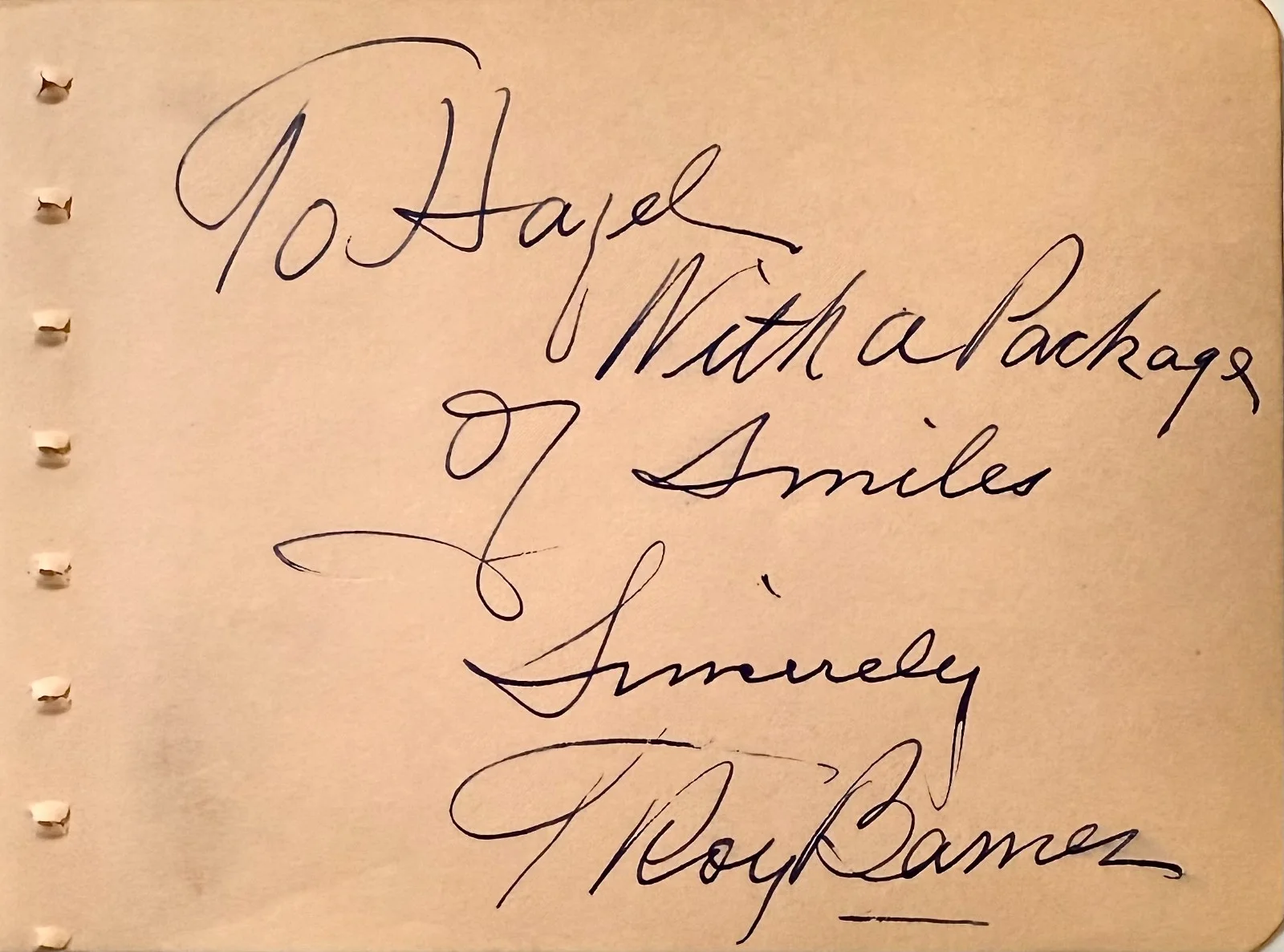 T. Roy Barnes — T. ROY BARNES Autographed Signed 4"x 5" ALBUM PAGE Buster Keaton's SEVEN CHANCES, изображение 3