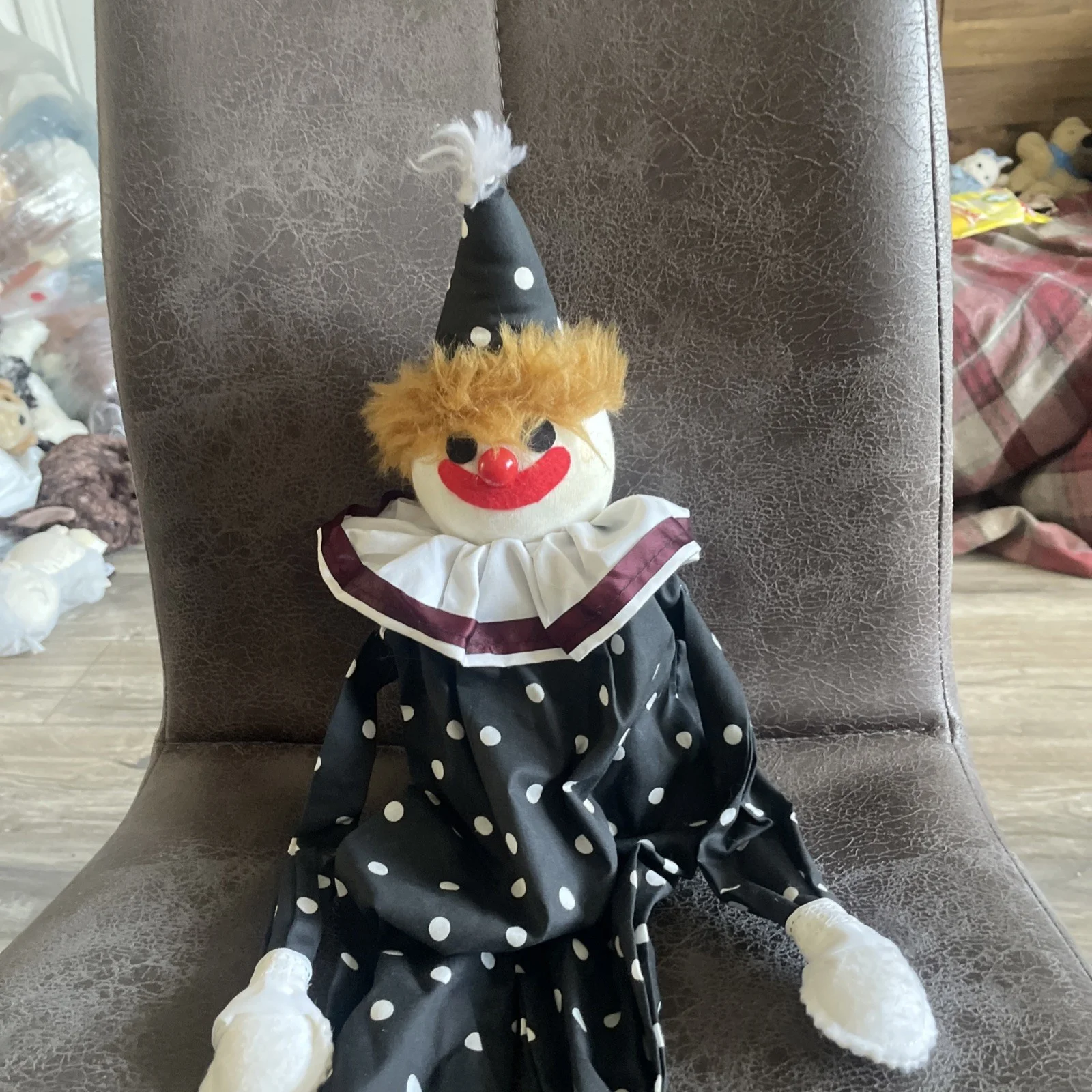 poltergeist clown doll, handmade scary clown, horror doll, изображение 3
