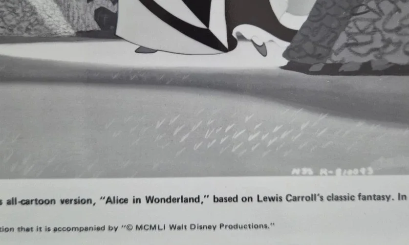 1951 ALICE IN WONDERLAND - Press Photo / Lobby Card 10" x 8" - Walt Disney #1, изображение 4