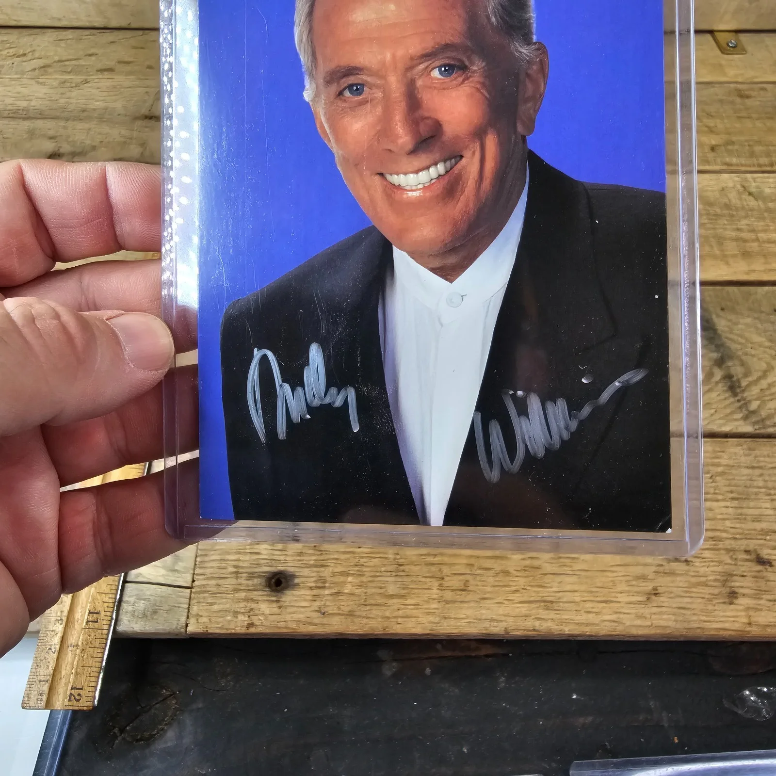 Andy Williams Signed Postcard Photo Autograph Moon River Theatre Branson, image 2