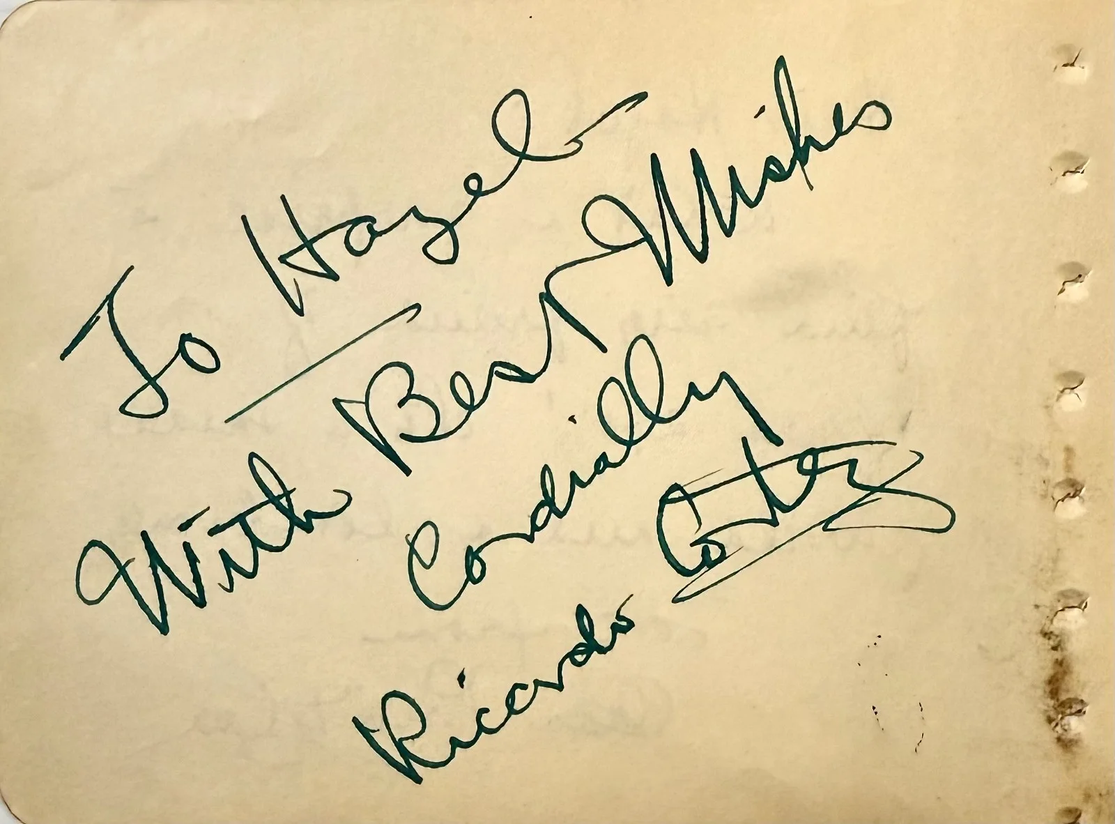 Olga Printzlau, Ricardo Cortez — OLGA PRINTZLAU & RICARDO CORTEZ Dual Signed Autographed 4 x 5 ALBUM PAGE CAMILLE, изображение 2