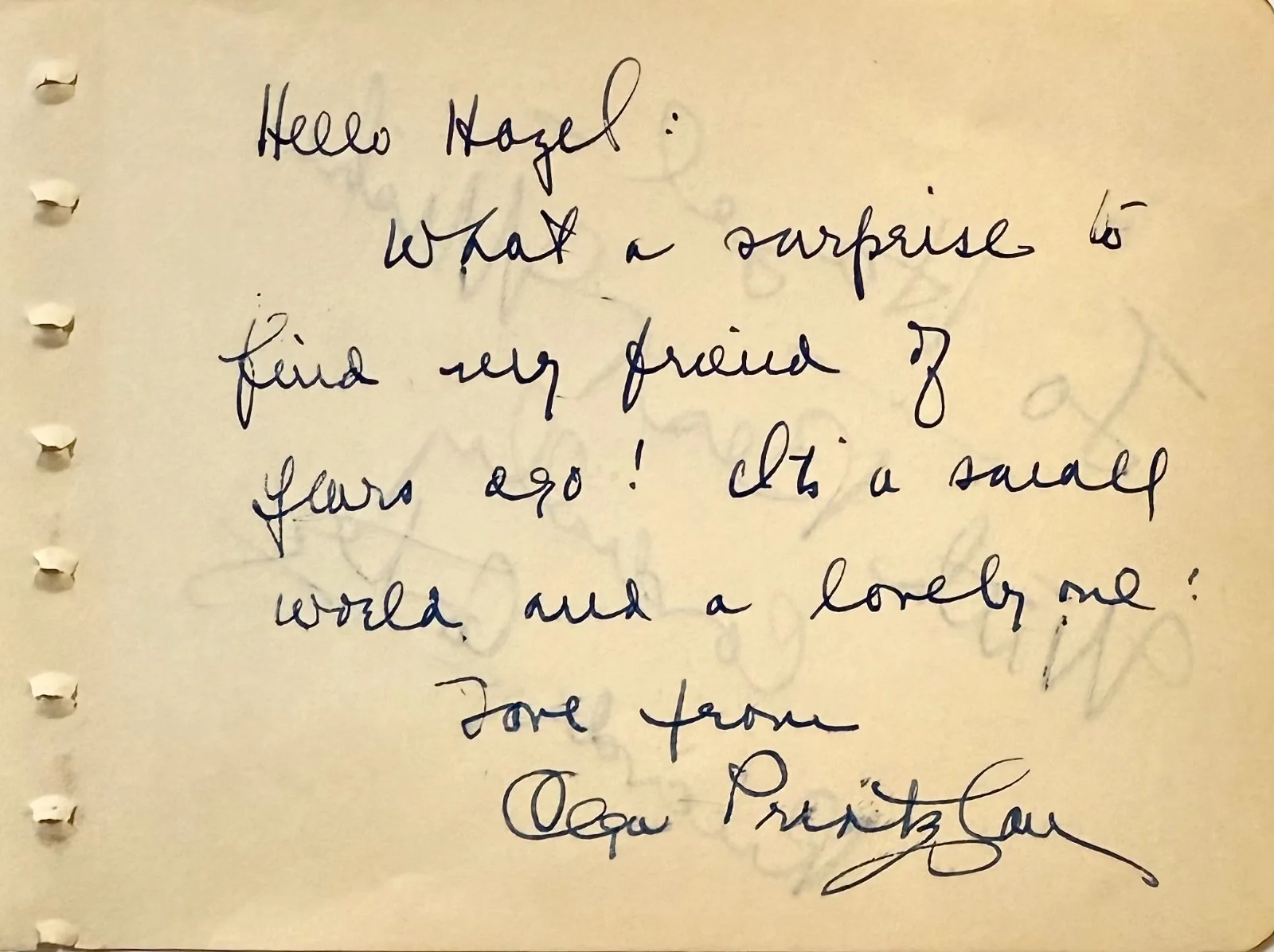Olga Printzlau, Ricardo Cortez — OLGA PRINTZLAU & RICARDO CORTEZ Dual Signed Autographed 4 x 5 ALBUM PAGE CAMILLE, изображение 3