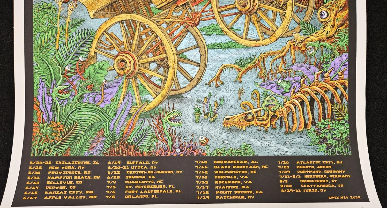 107/700 Signed LE MOE NO GUTS GLORY 2014 Silkscreen Concert EMEK Poster Truck, image 5