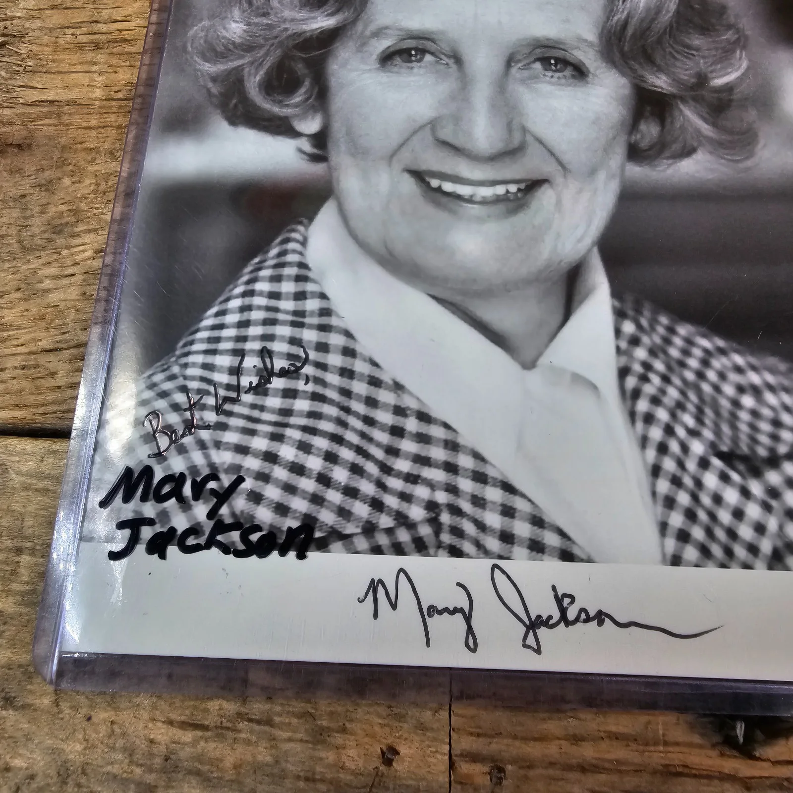 Mary Jackson — Mary Jackson Signed Publicity Photo Autograph Black White Portrait, изображение 2