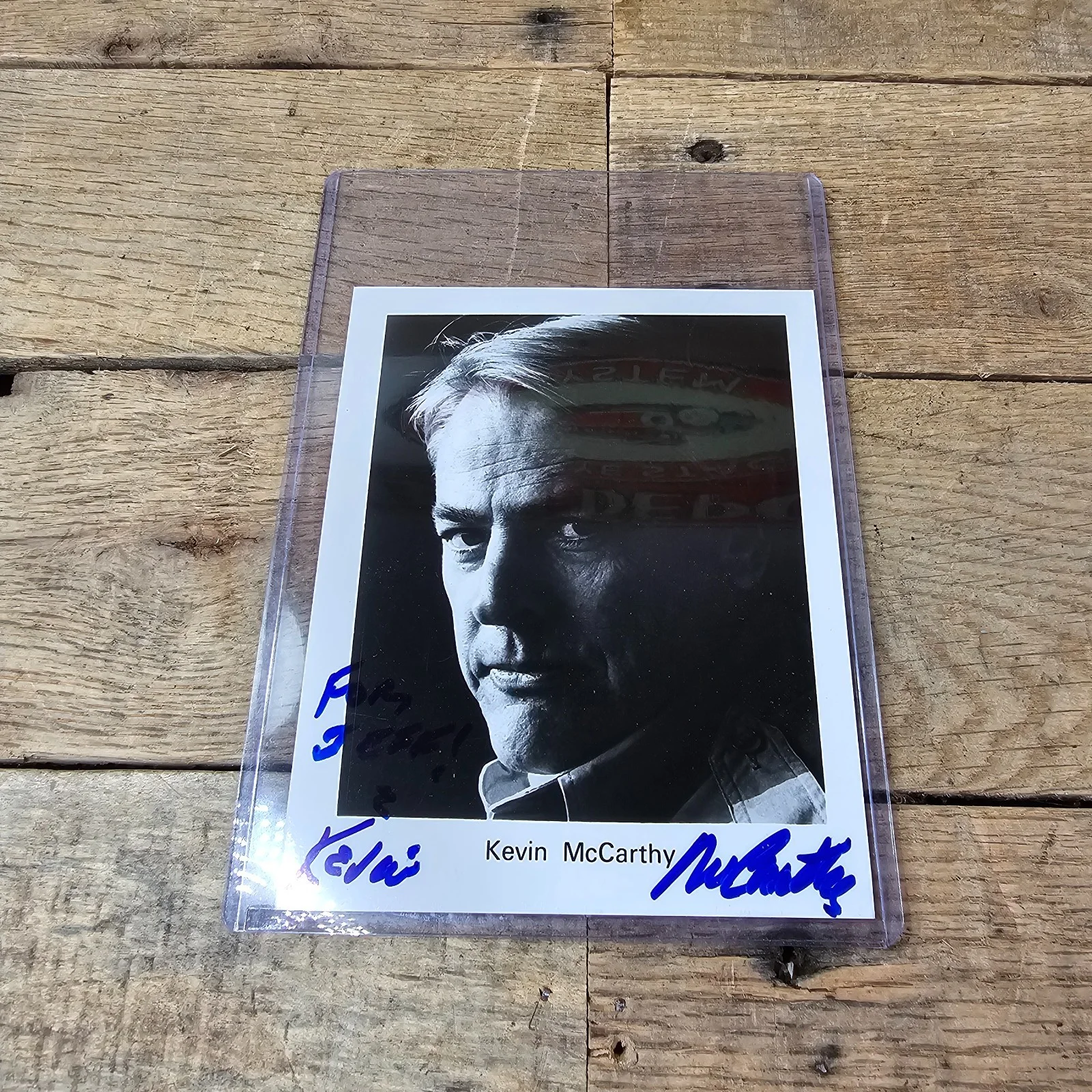 Kevin McCarthy — Kevin McCarthy Signed Autograph Photo Card Actor Invasion Of The Body Snatchers