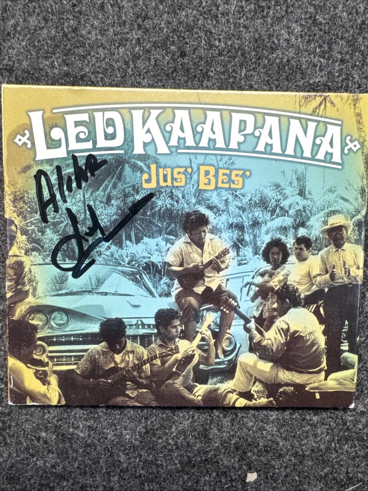Led Kaapana Jus’ Bes’ CD Possible Signed Autographed Hawaiian Music Album, изображение 2