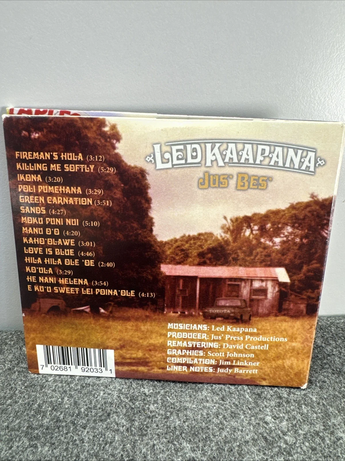 Led Kaapana Jus’ Bes’ CD Possible Signed Autographed Hawaiian Music Album, изображение 5