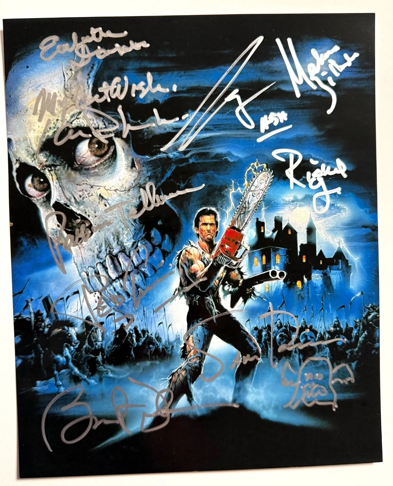 Cast — ARMY OF DARKNESS 8x10 photo cast signed by 10 BRUCE CAMPBELL SAM RAIMI horror