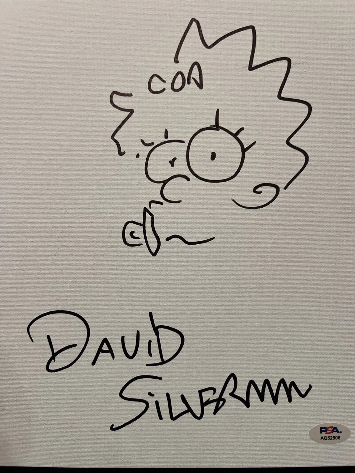 David Silverman — David Silverman Signed Autograph 11x14 The Simpsons MAGGIE Sketch PSA/DNA, image 2