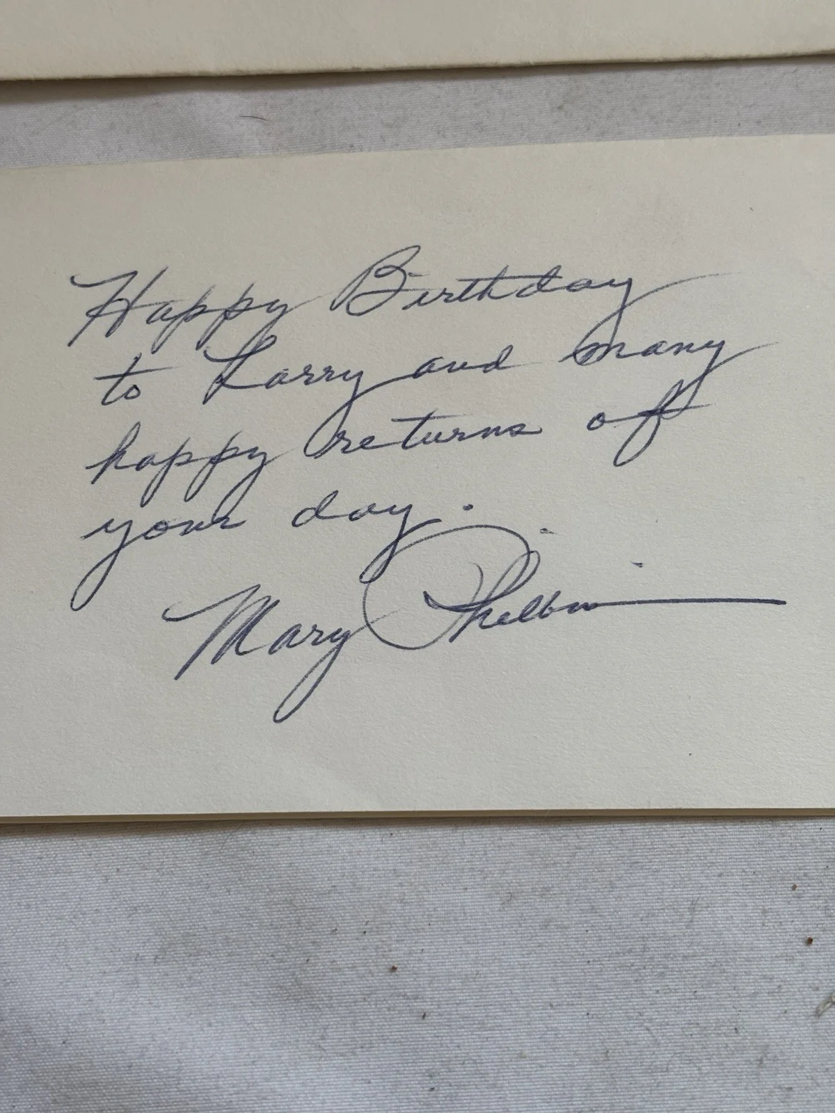 Vintage SIGNED Letter/Birthday Note MARY PHILBIN “The Phantom of the Opera” 1925, image 2