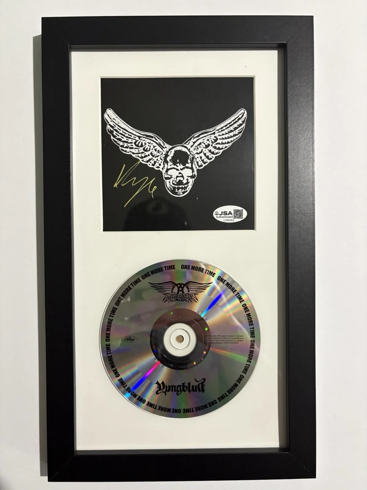 Yungblud Signed One More Time EP Aerosmith Insert FRAMED JSA COA, image 3