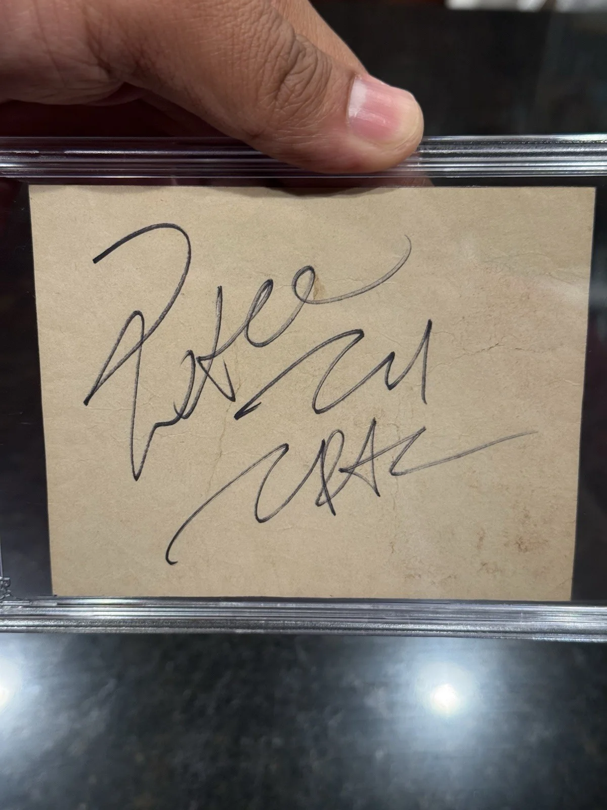 Tupac Shakur 2Pac Signed Cut Auto PSA COA Authentic “Peace 2U” Inscribed, image 2
