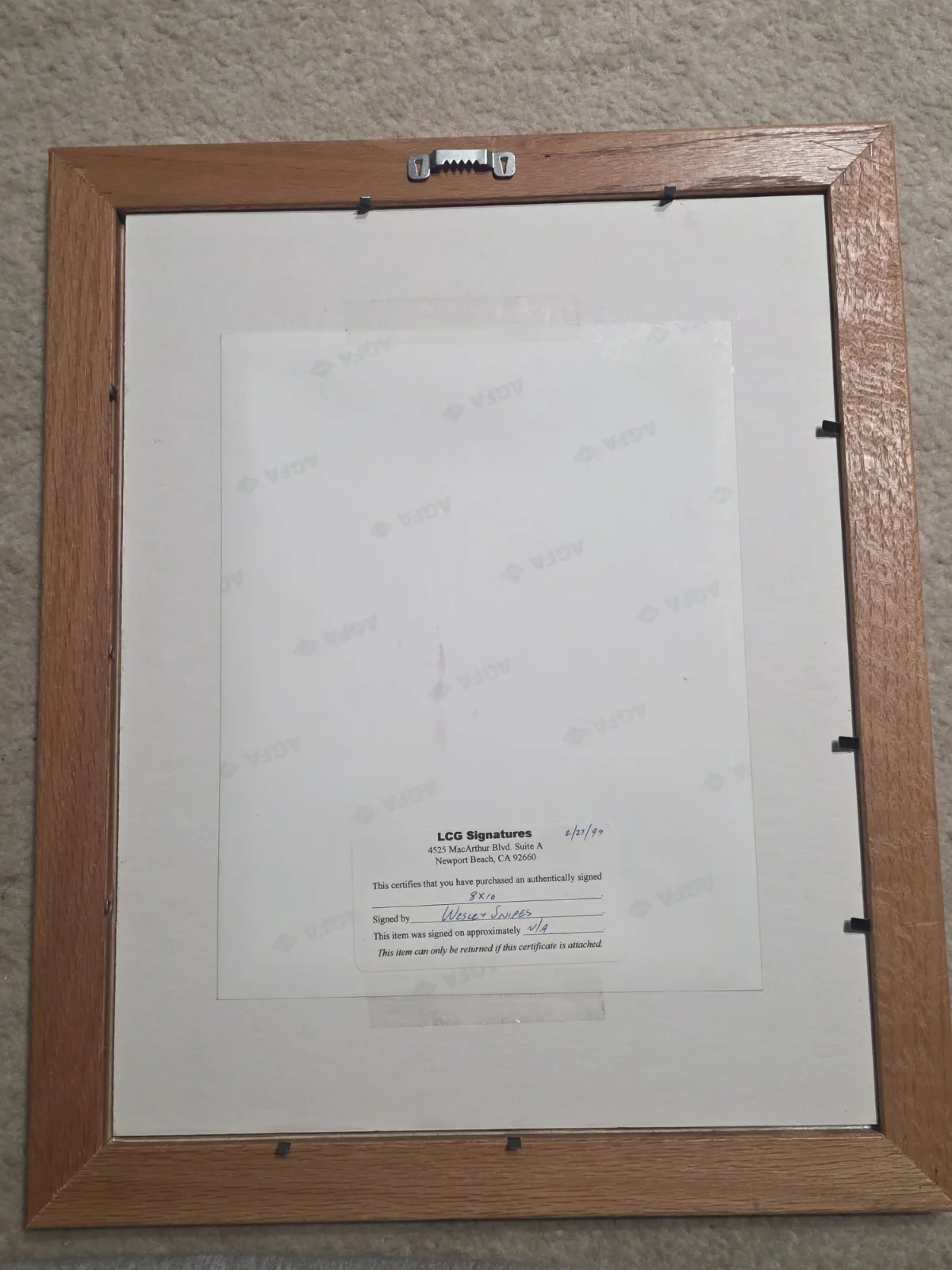 Wesley Snipes — Wesley Snipes Signed Blade 8x10 Photo Auto Framed COA Marvel Vampire Movie, image 3