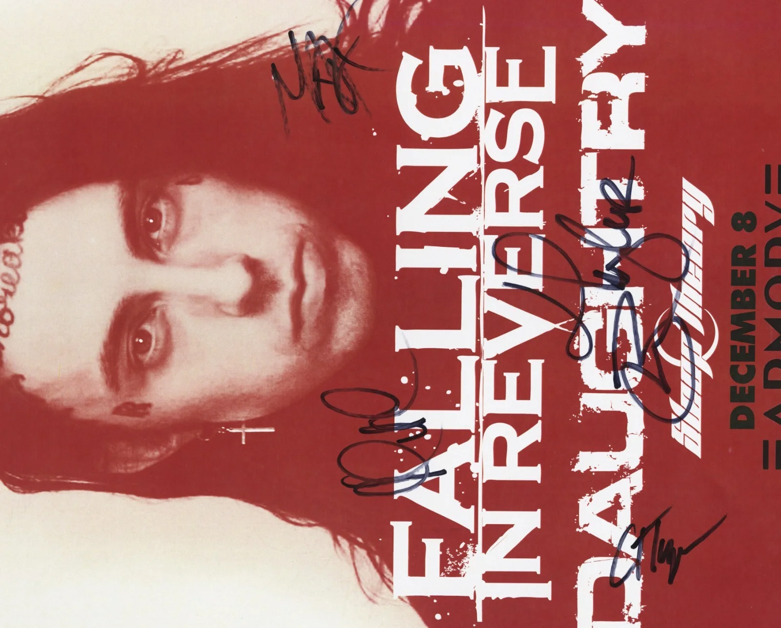 Falling In Reverse signed, autographed concert poster Ronnie Radke, Max Georgiev, image 2