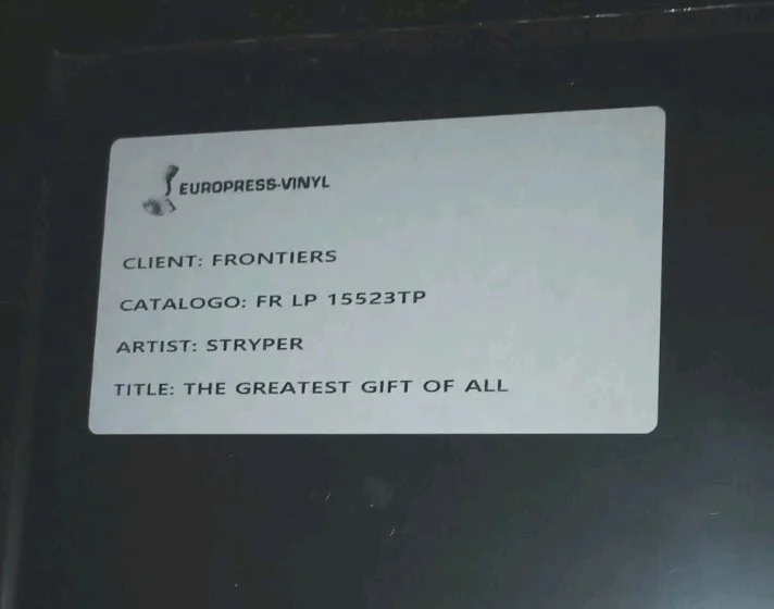 Stryper Signed Vinyl Test Pressing The Greatest Gift Of All EUROPRESS Rare Mint, image 4