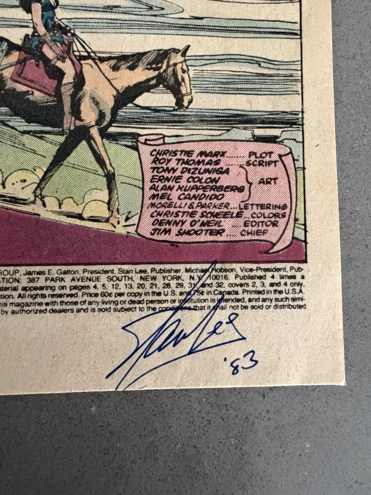 Stan Lee — STAN LEE MARVEL COMICS SIGNED AUTOGRAPH 1982 RED SONJA ISSUE #1 COMIC BOOK RARE, image 2
