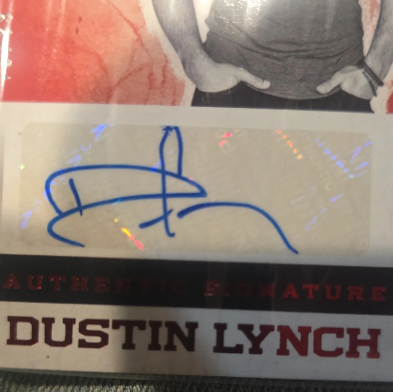 DUSTIN LYNCH 2014 PANINI COUNTRY MUSIC RED AUTO /99 SIGNED CARD, изображение 3