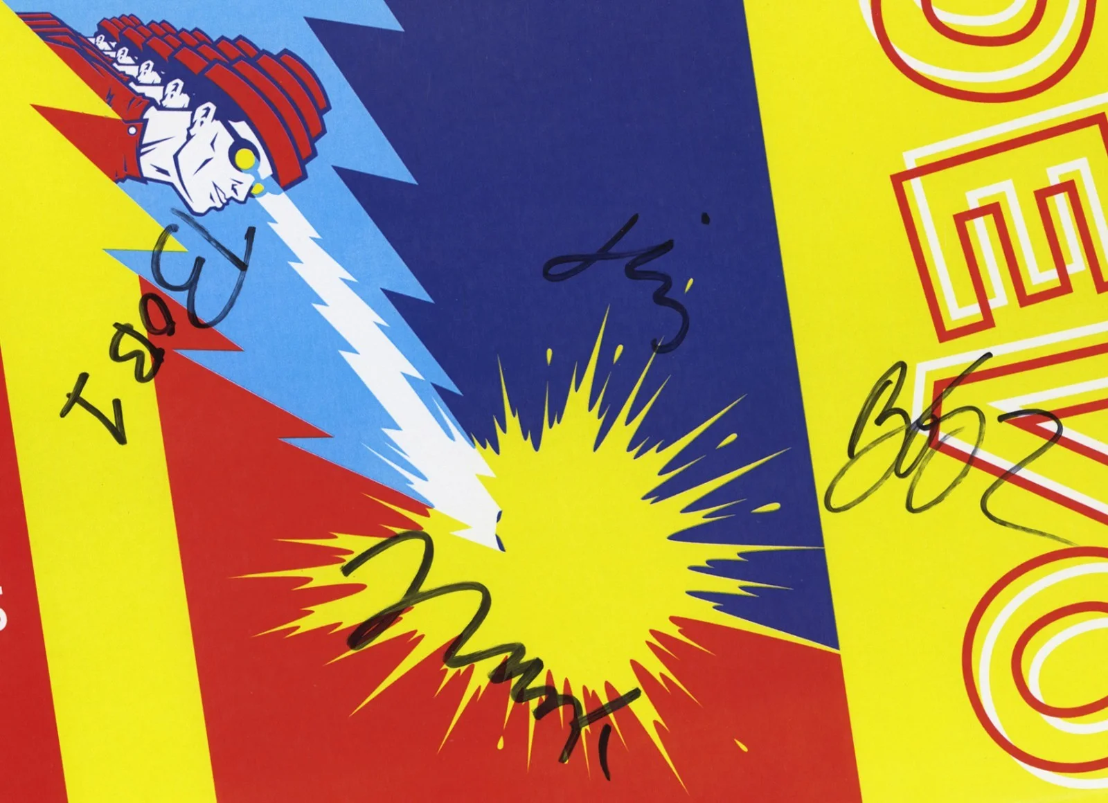 Devo signed, autographed concert poster Bob Casale, Gerald Casale, Mark, image 2