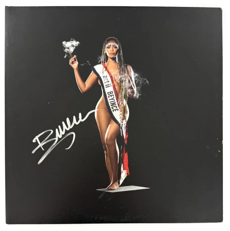 Beyonce Knowles — Beyonce Knowles Signed Autograph Act II Cowboy Carter Album Vinyl Record JSA COA