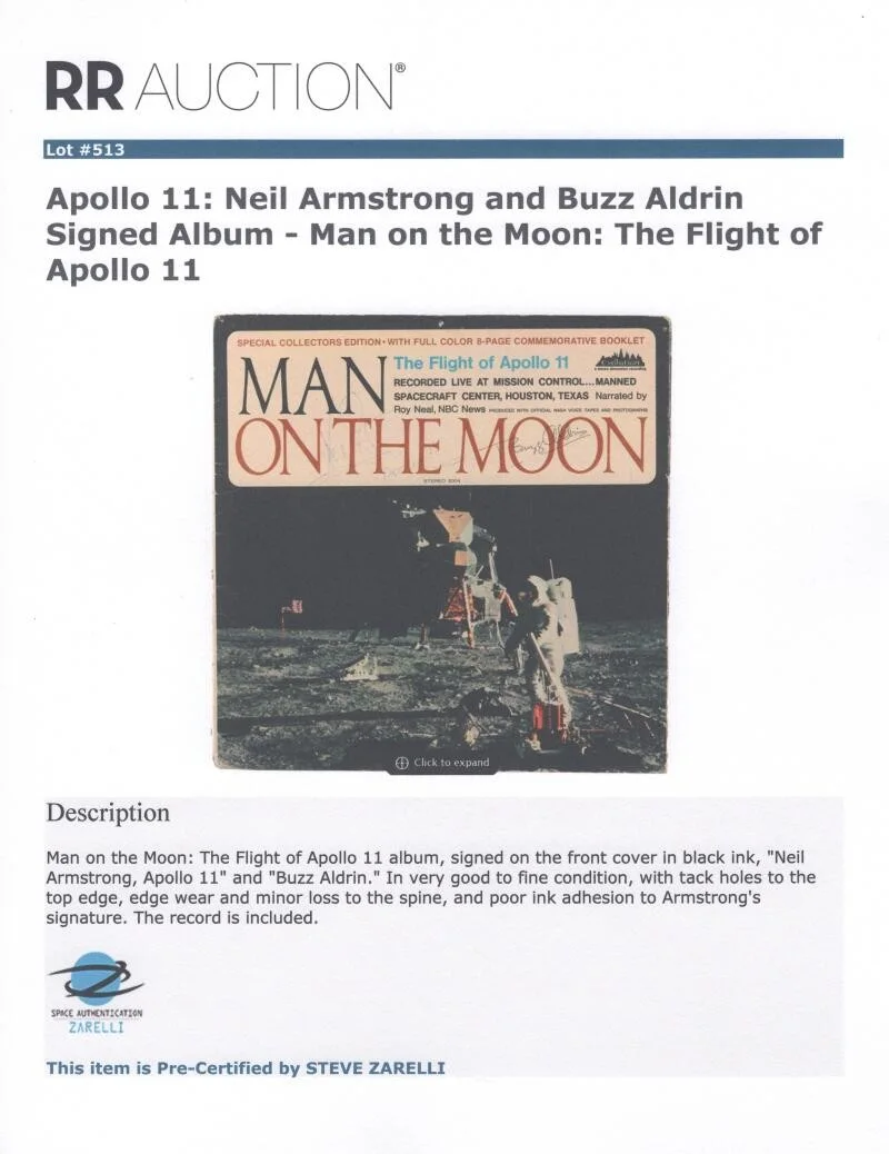 Buzz Aldrin, Neil Armstrong — Buzz Aldrin & Neil Armstrong Signed Autograph Apollo 11 Album Record w/ JSA COA, изображение 5