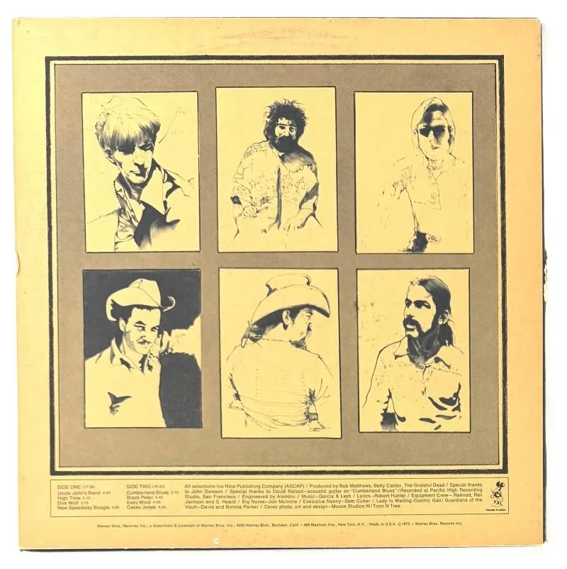 Mickey Hart, Robert Hunter, Bob Weir — Bob Weir Robert Hunter & Hart Signed Autograph Grateful Dead Album Record w/ JSA, image 2