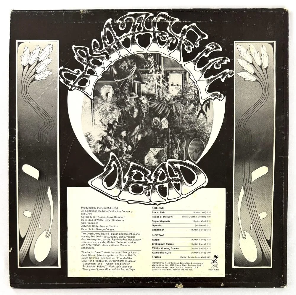 Mickey Hart, Robert Hunter, Bob Weir — Bob Weir Robert Hunter MHart Signed Autograph Grateful Dead Album Record JSA COA, image 2