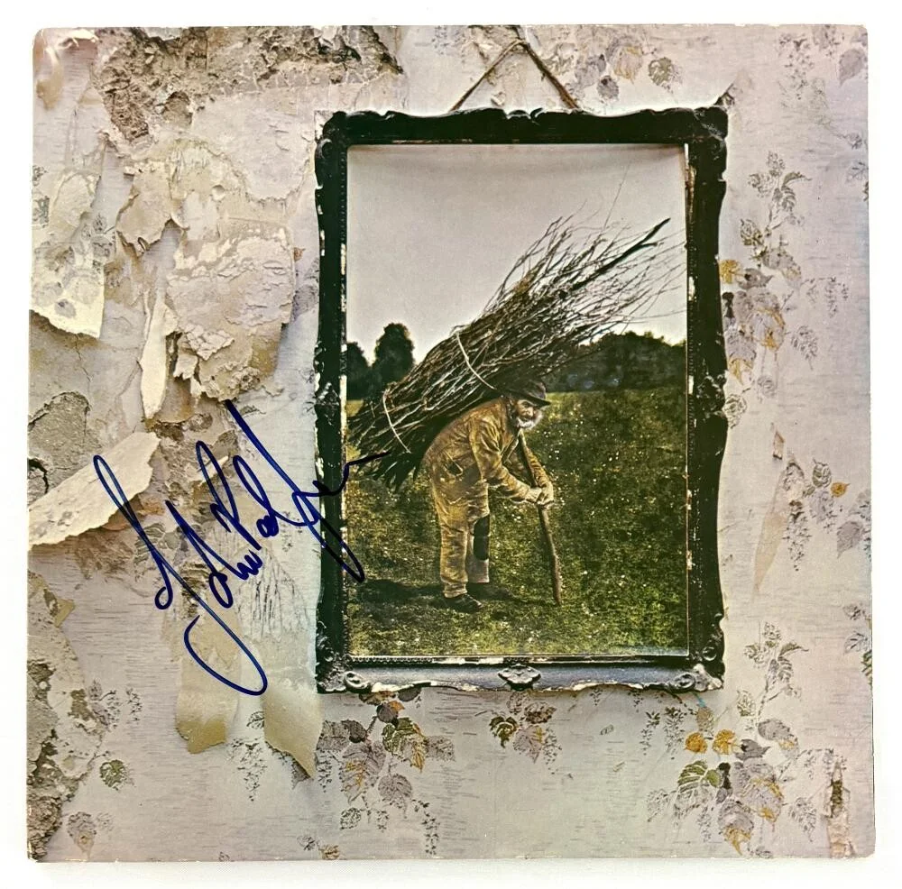 John Paul Jones — John Paul Jones Signed Autograph Led Zeppelin IV Album Vinyl Record LP - JSA COA