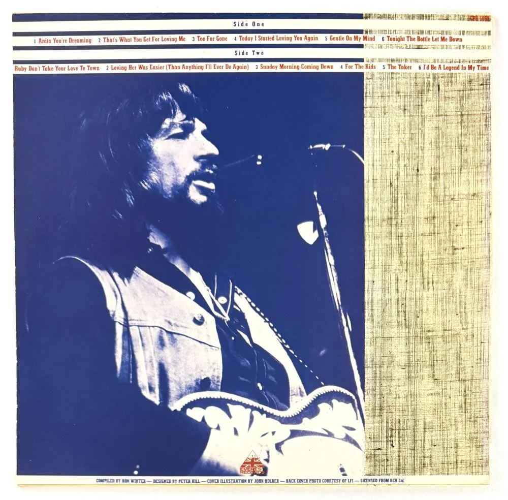 Waylon Jennings — Waylon Jennings Signed Autograph The Taker Album Vinyl Records LP w/ JSA COA, изображение 2