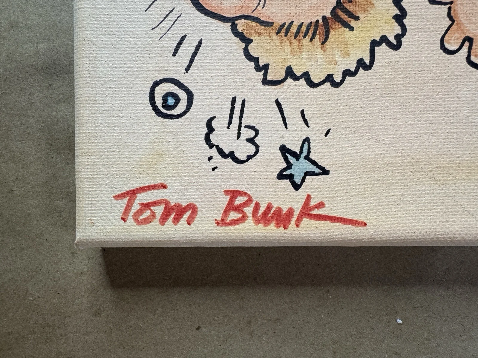 Tom Bunk — Tom Bunk Original Sketched Garbage Pail Kids 8"x10" Canvas Hurt Curt Beckett COA, изображение 4