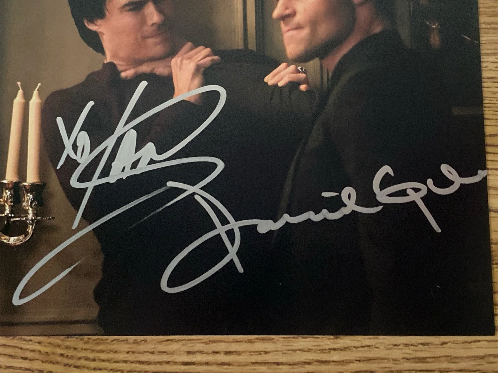 Daniel Gillies, Ian Somerhalder — Ian Somerhalder & Daniel Gillies Autographed 8x10 Vampire Diaries Photo, image 2