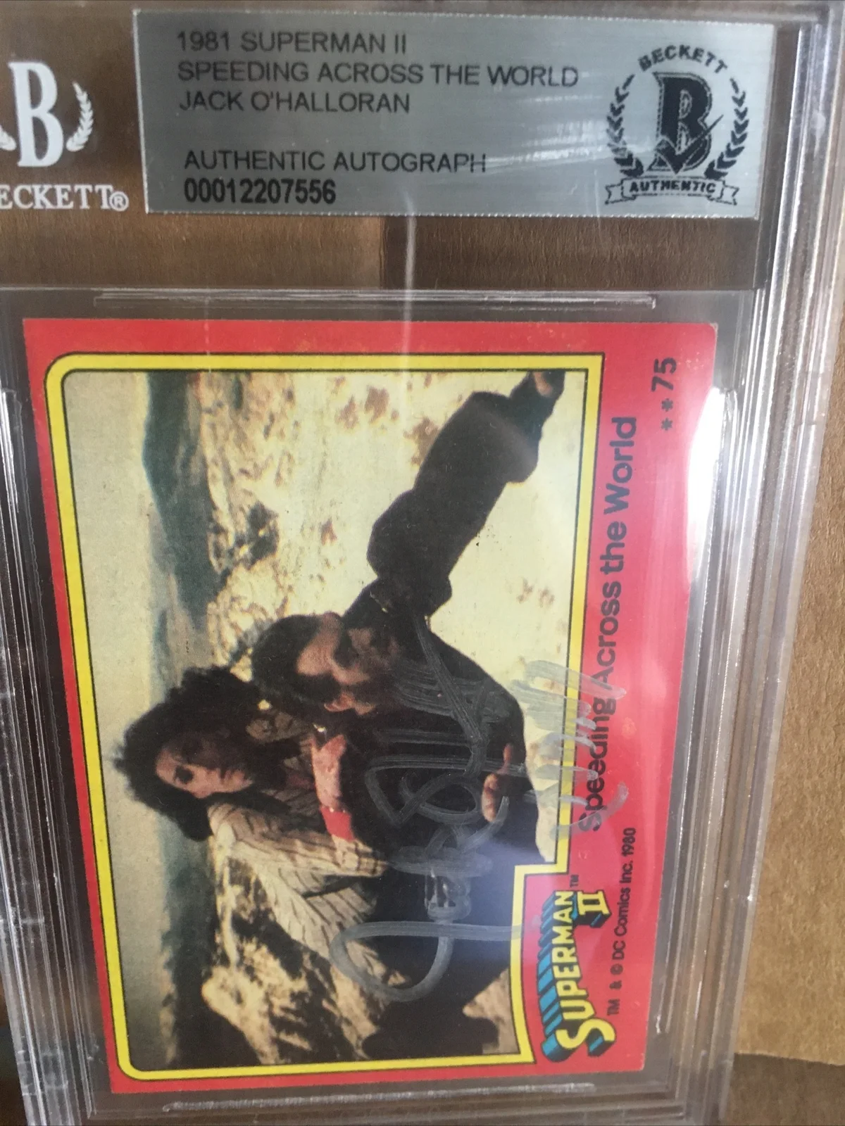 Jack Ohalloran — Jack O'Halloran Signed 1981 Superman 2 Card Non #75 Auto AUTOGRAPH Beckett BAS, изображение 3