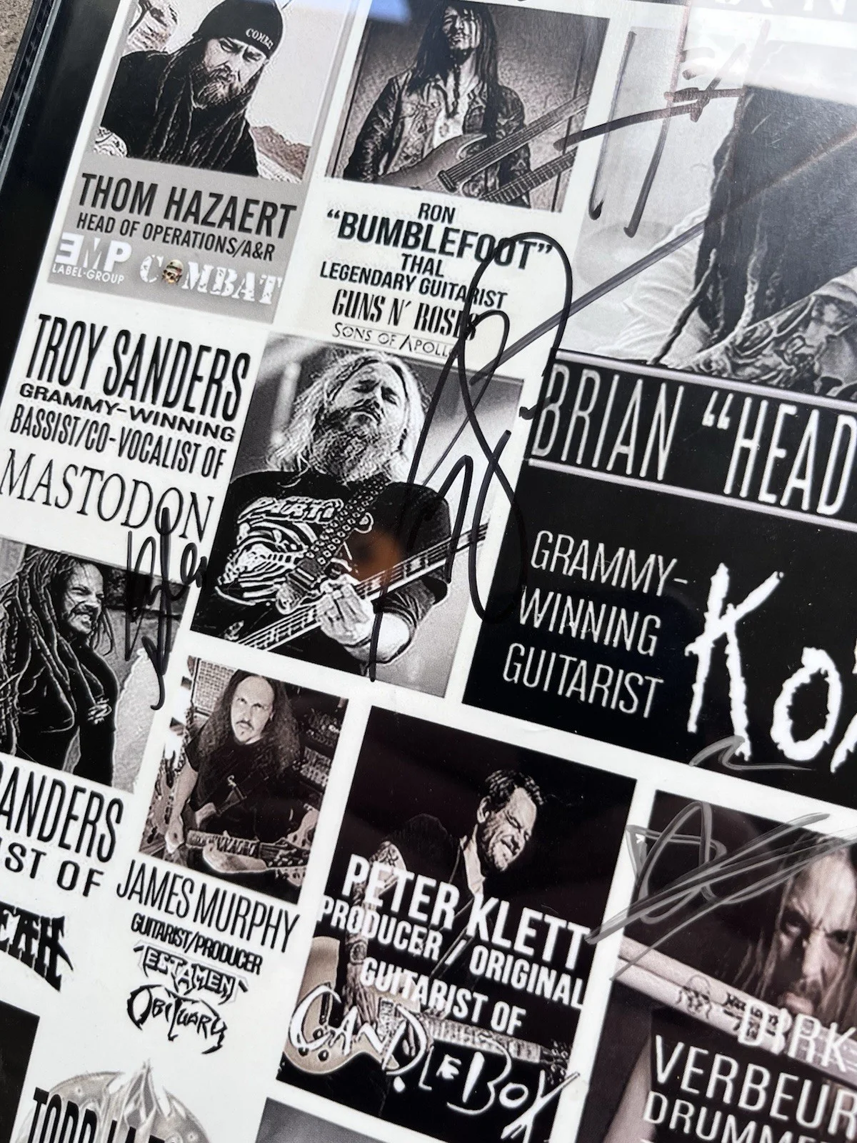 Playback Independent KORN MEGADETH Autographed Original Poster 11.25x17.25 in, изображение 3