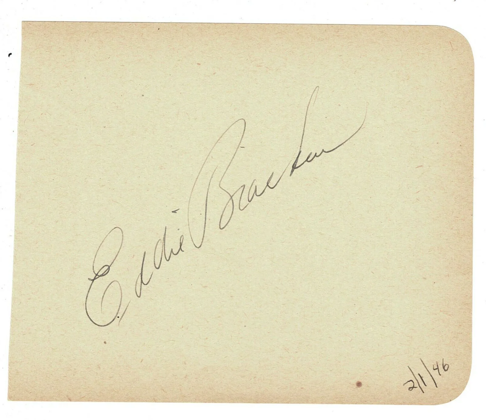 Eddie Bracken — Eddie Bracken Home Alone 2 Autographed Signed Album Page AMCo COA 13263