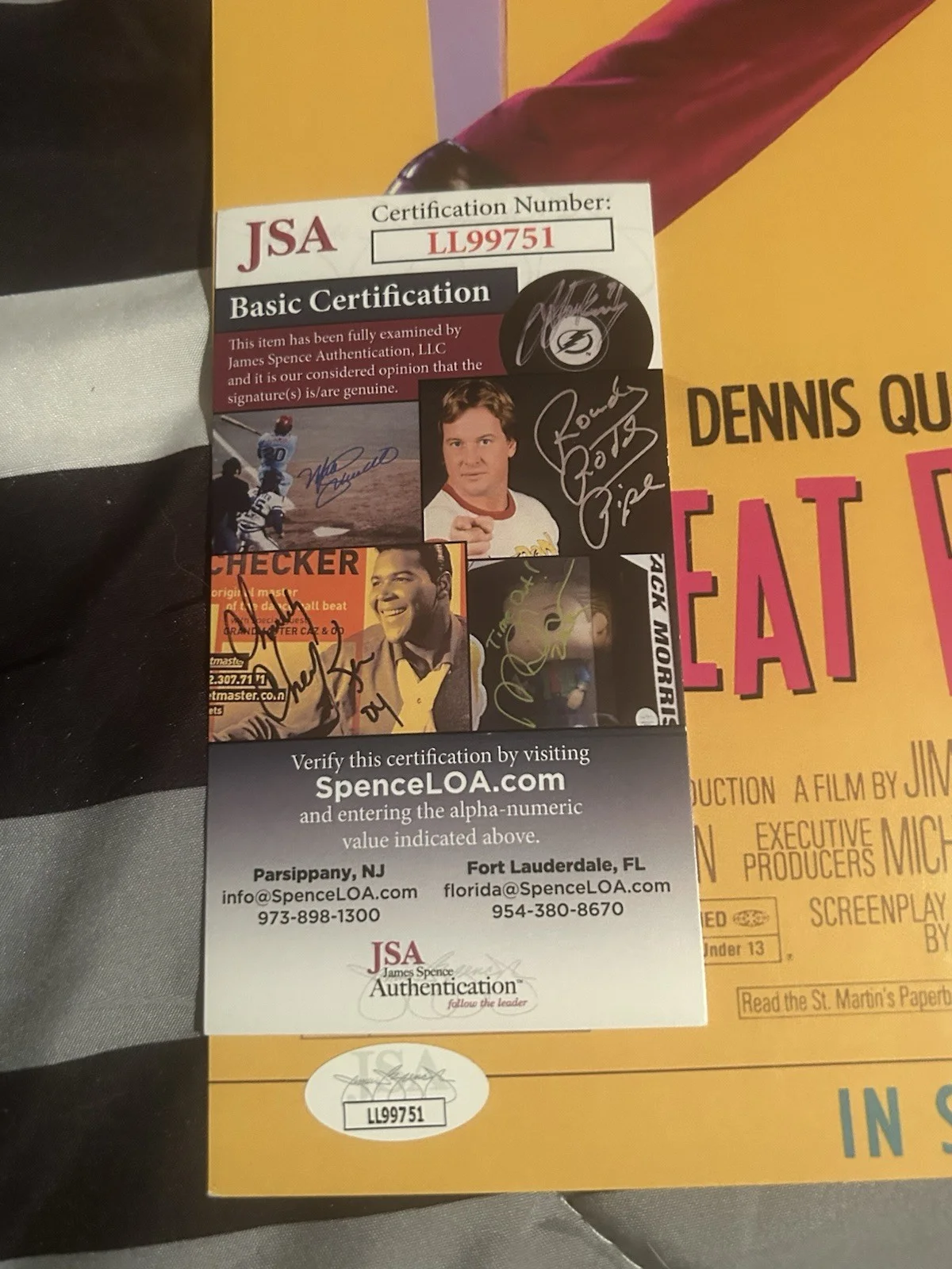 Dennis Quaid — Dennis Quaid Signed 11x17 Movie Poster Great Balls Of Fire JSA, изображение 2