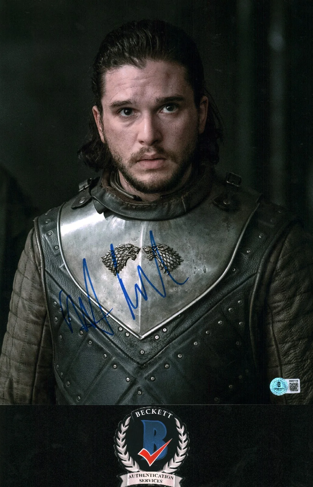 kit Harrington — Kit Harrington Signed Autographed Jon Snow Game Of Thrones 11x14 Photo BAS COA