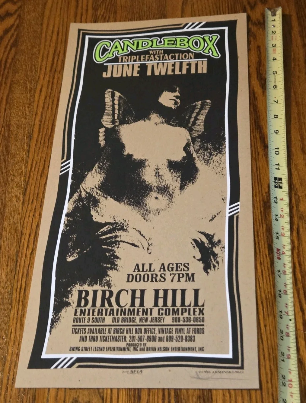 CANDLEBOX~MARK ARMINSKI Signed Silkscreen Poster~1996 BIRCH HILL New Jersey, image 2