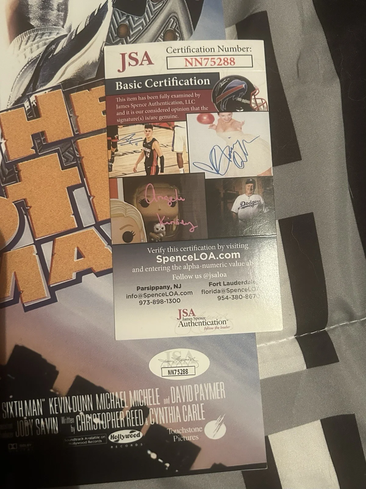 Marlon Wayans — Marlon Wayans Signed 12x18 Movie Poster The 6th Man JSA, изображение 2