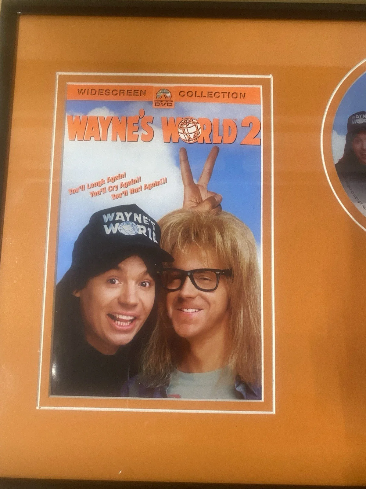 Dana Carvey — Dana Carvey Signed Wayne's World 2 DVD Framed Display, Remixxd Auth, image 2