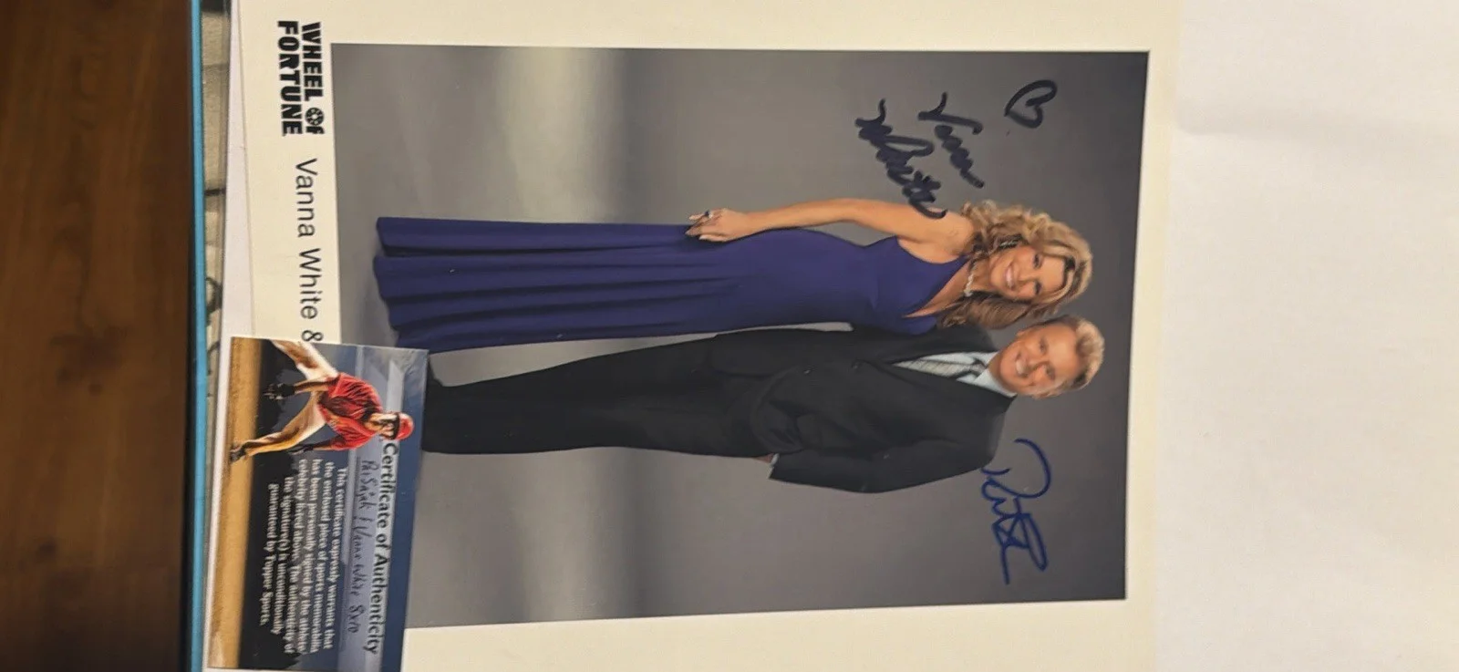 Vanna White; Pat Sajak — Wheel of Fortune Original Photo Signed by Vanna White & Pat Sajak