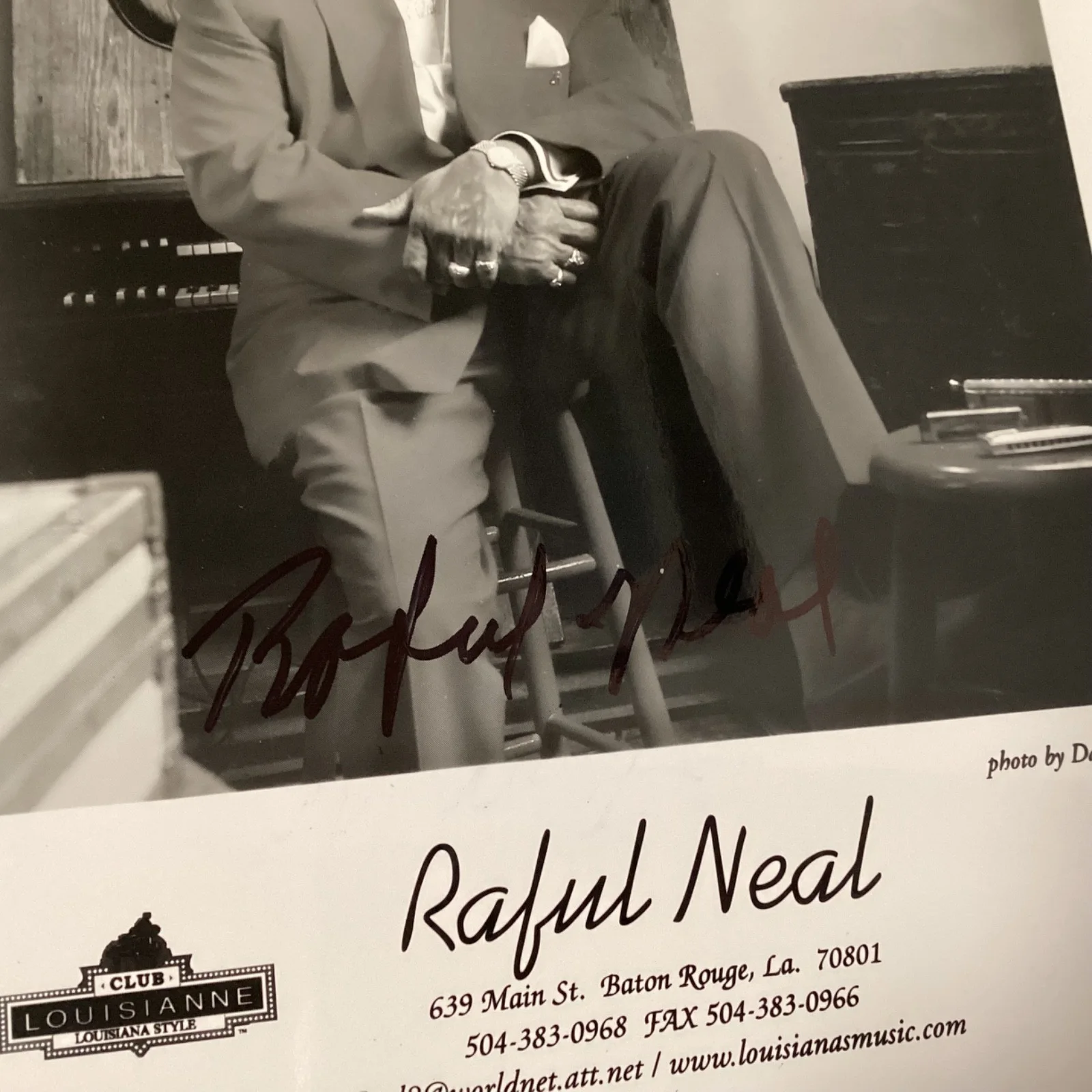 RAFUL NEAL Autographed Promo Photo Signed 8x10 Louisiana Blues, изображение 3