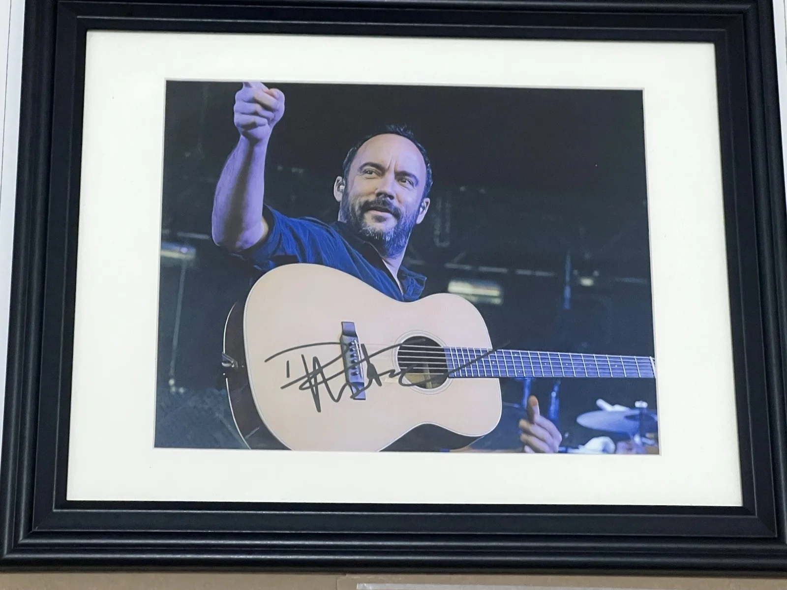 DAVE MATTHEWS Autographed signed 8 X 11.5 photo Fully Framed, image 3