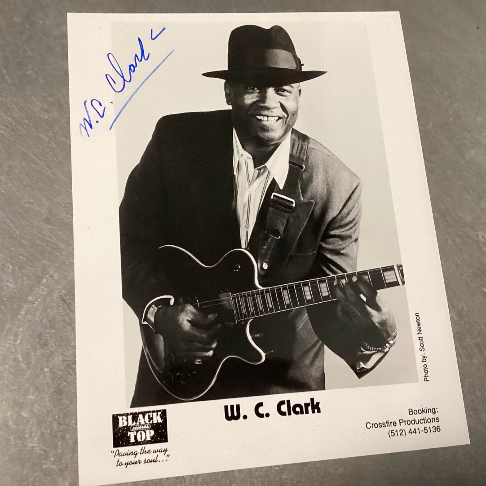 W.C. CLARK Autographed Promo Photo Signed 8x10 Austin Blues SRV, изображение 3