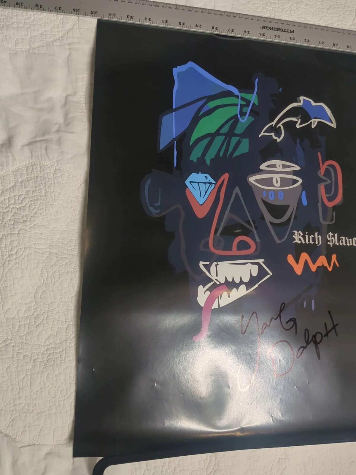 Young Dolph / Rich Slave / Autographed Entertainment Memorabilia Signed Poster, image 3