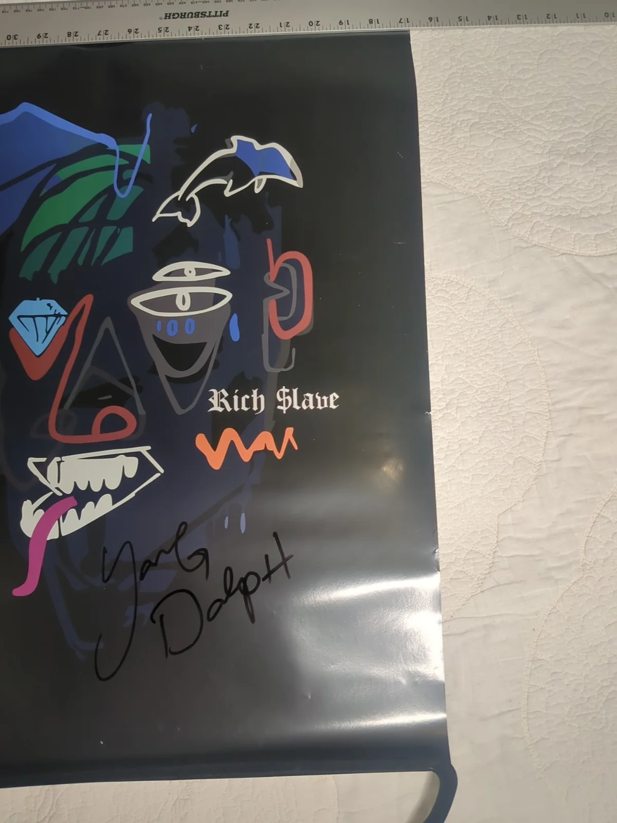 Young Dolph / Rich Slave / Autographed Entertainment Memorabilia Signed Poster, image 4