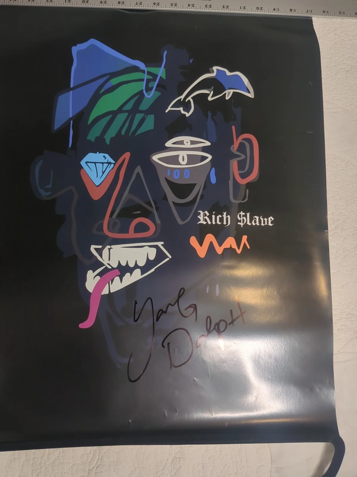 Young Dolph / Rich Slave / Autographed Entertainment Memorabilia Signed Poster, image 5