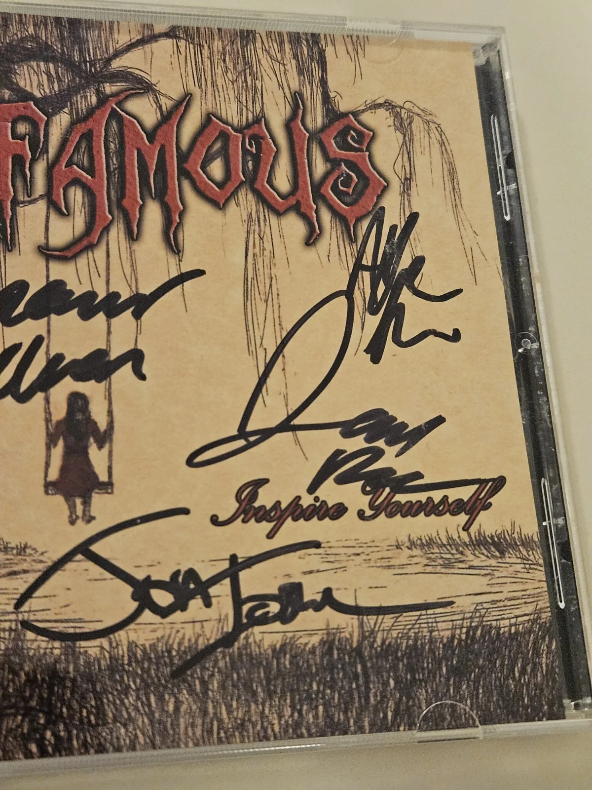 INFAMOUS Inspire Yourself RARE SIGNED CD EP Metalcore Ft. Spencer Charnas (INK), изображение 3