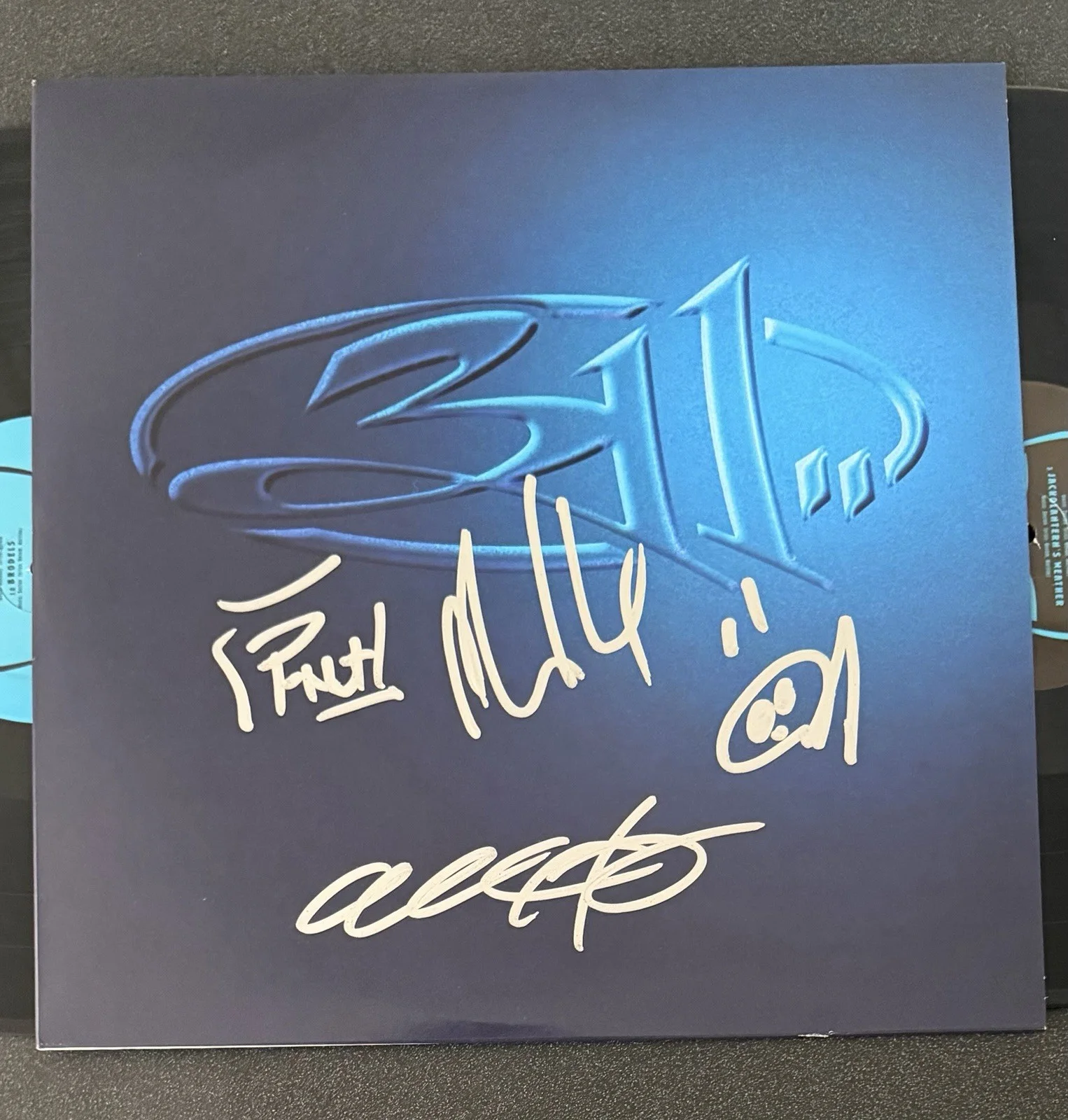 NICK HEXUM, P-NUT, CHAD & SA SIGNED 311 SELF-TITLED VINYL RECORD LP JSA COA, image 2