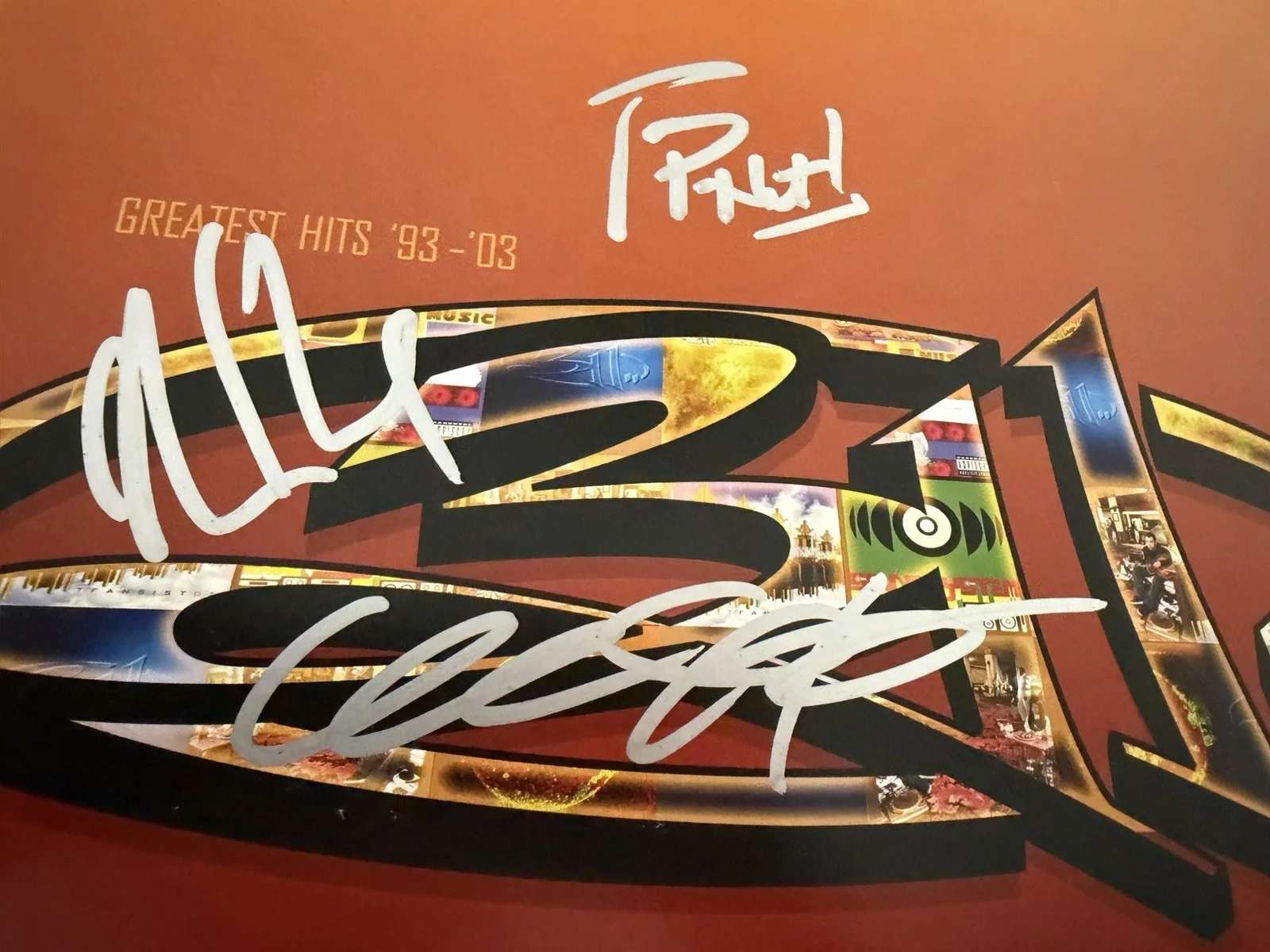 NICK HEXUM, P-NUT & CHAD SEXTON SIGNED 311 GREATEST HITS VINYL RECORD LP JSA COA, image 3